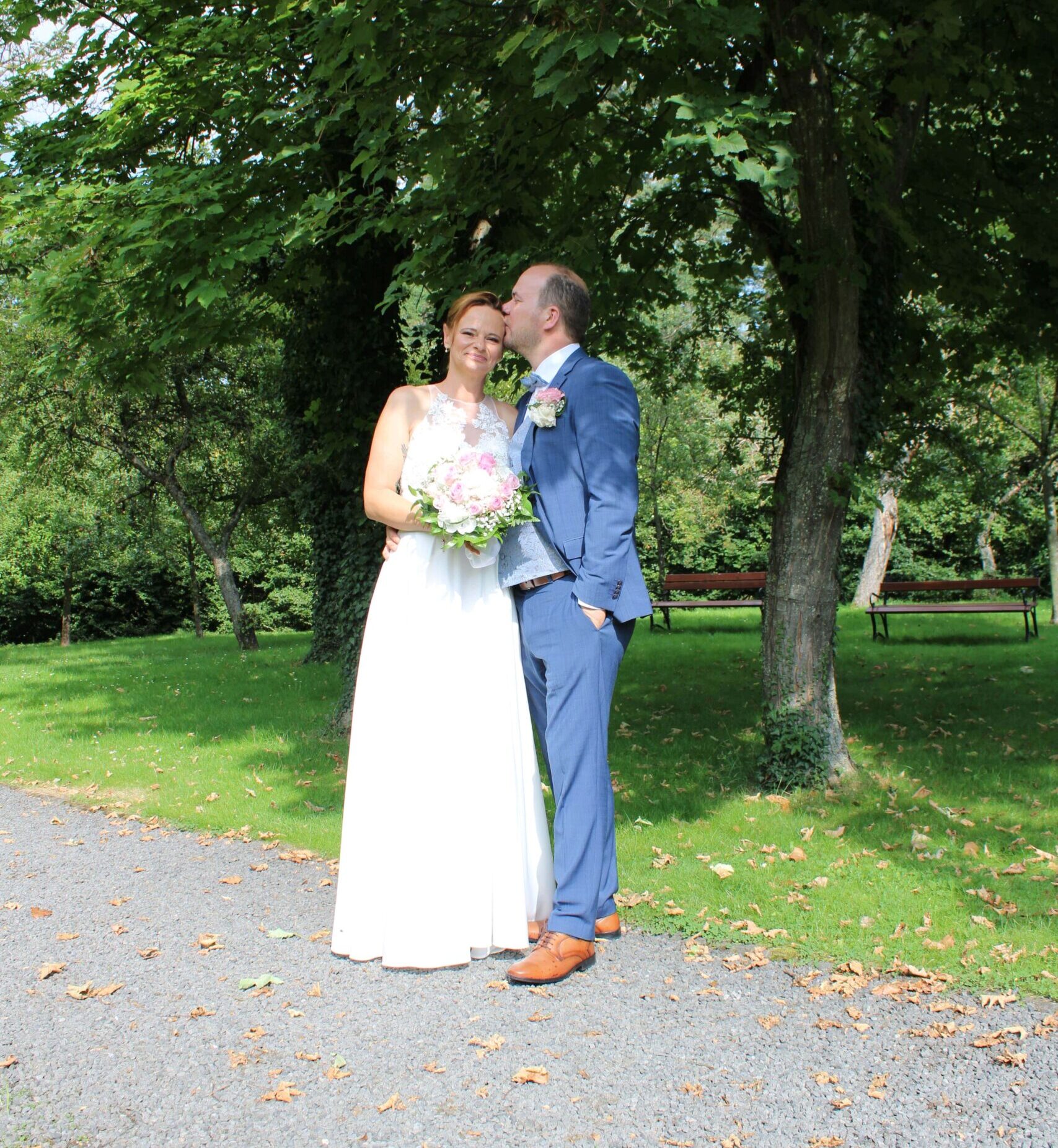 DJ Christian Döring mit seiner Frau bei der Hochzeit