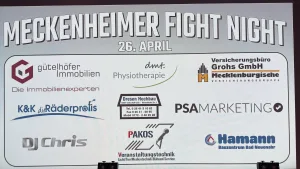 Sponsoren der Meckenheimer Fight Night mit Music DJ Chris Logo