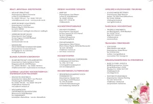 Flyer Hochzeitsmesse Rheinbach Aussteller