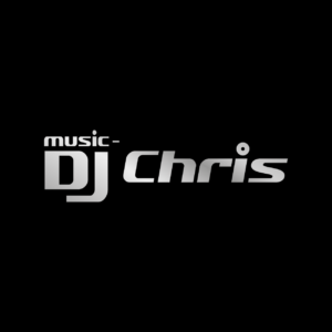Music DJ Chris – Logo auf schwarzem Hintergrund