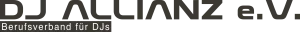Horizontales schwarzes DJ Allianz e.V. Logo für helle Hintergründe